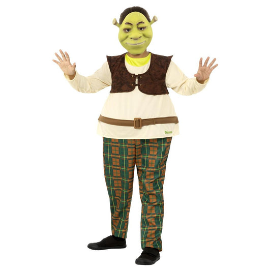 Green-Brown-Beige - Front - Shrek Childrens-Kids Deluxe Costume Set