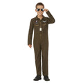 Green - Front - Top Gun: Maverick Boys Aviator Costume Jumpsuit