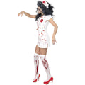 White-Red - Side - Smiffys Womens-Ladies Zombie Nurse Halloween Costume Set