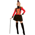 Red-Black - Back - Smiffys Womens-Ladies Deluxe Ringmaster Costume Set