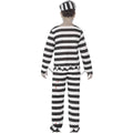 White-Black-Red - Side - Smiffys Childrens-Kids Zombie Convict Costume Set