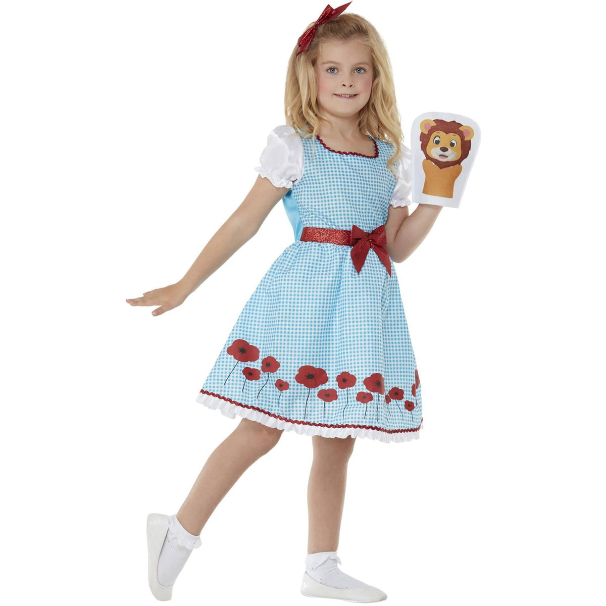 Smiffys Country Girl Kostüm – Bäuerin Dorfkind Mädchen Karneval Kinderkostüm | Blau-Weiß Mit Kleid & Stirnband