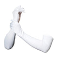 White - Front - Smiffys Womens-Ladies Long Length Plain Gloves