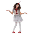 Grey-Red - Front - Smiffys Girls Vintage Clown Costume Set