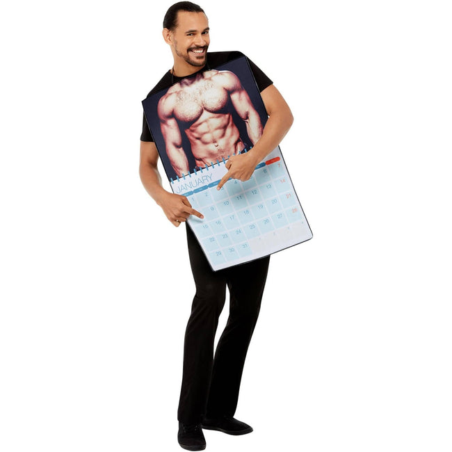 Multicoloured - Back - Smiffys Mens Calendar Tabard