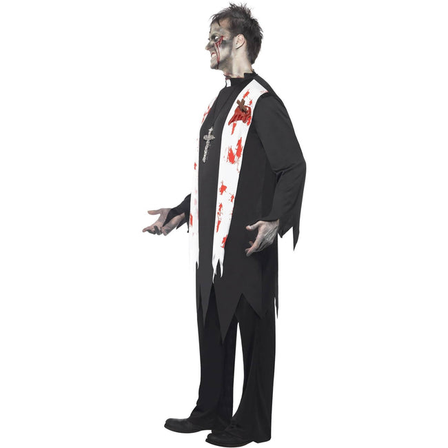 Black-White - Lifestyle - Smiffys Mens Zombie Priest Costume