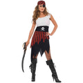Black-White-Red - Pack Shot - Smiffys Womens-Ladies Pirate Wench Costume