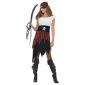 Black-White-Red - Front - Smiffys Womens-Ladies Pirate Wench Costume