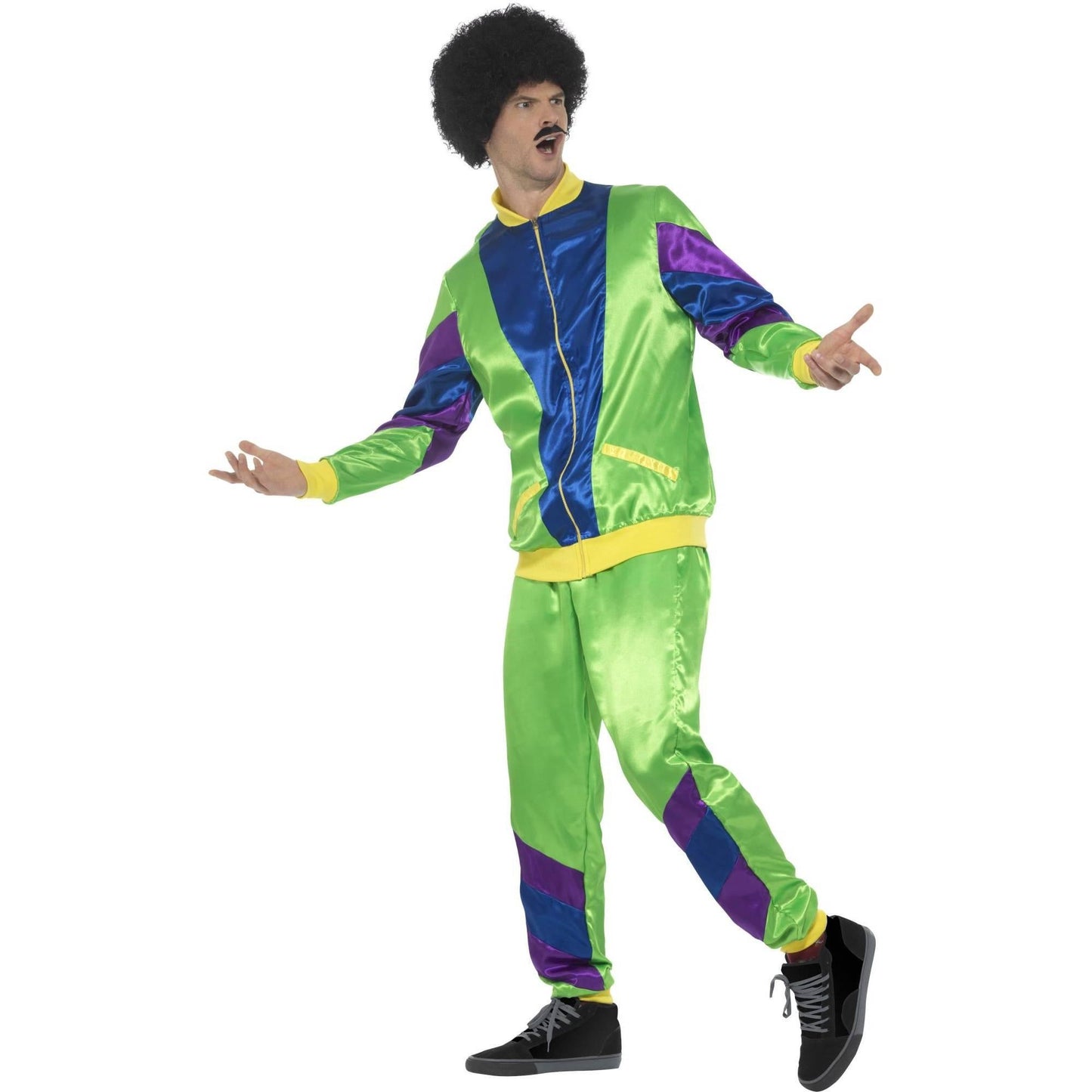 Green-Blue-Yellow - Lifestyle - Smiffys Mens 80s Height Of Fashion Costume Suit