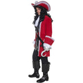 Red-Black-White - Lifestyle - Smiffys Mens Deluxe Authentic Pirate Captain Costume Set
