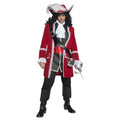 Red-Black-White - Front - Smiffys Mens Deluxe Authentic Pirate Captain Costume Set
