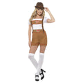 Brown-White - Front - Smiffys Womens-Ladies Bavarian Beer Girl Costume Set
