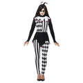 Black-White - Front - Smiffys Womens-Ladies Court Jester Costume Set