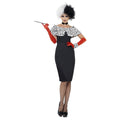 Black-White - Front - Smiffys Womens-Ladies Evil Madame Costume