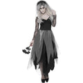Black - Back - Smiffys Womens-Ladies Graveyard Bride Costume