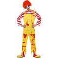Yellow-Red-White - Back - Smiffys Mens Kreepy Killer Clown Costume Jumpsuit