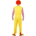 Yellow-Red-White - Side - Smiffys Mens Kreepy Killer Clown Costume Jumpsuit