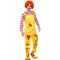 Yellow-Red-White - Pack Shot - Smiffys Mens Kreepy Killer Clown Costume Jumpsuit