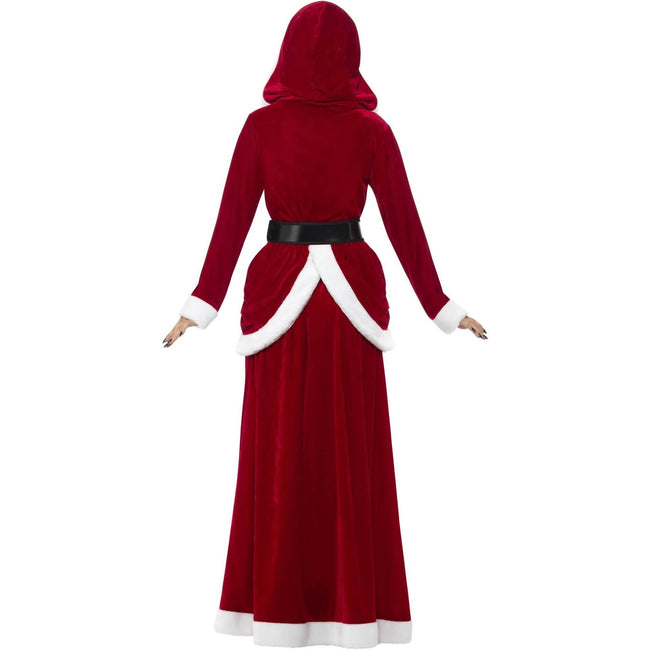Red - Side - Smiffys Womens-Ladies Deluxe Miss Claus Costume Set