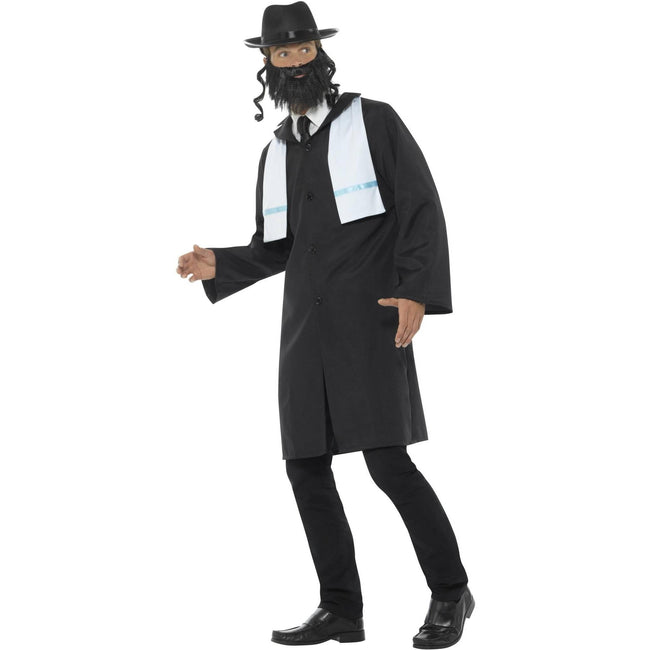 Black - Lifestyle - Smiffys Mens Rabbi Costume Set