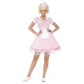 Pink-White - Front - Smiffys Womens-Ladies 50s Diner Costume Set