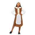 Brown - Front - Smiffys Girls Tudor Costume Set