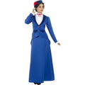 Blue-White - Back - Smiffys Womens-Ladies Victorian Nanny Plus Costume Set