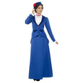 Blue-White - Front - Smiffys Womens-Ladies Victorian Nanny Plus Costume Set