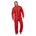 Red - Front - Smiffys Unisex Adult Bank Robber Jumpsuit