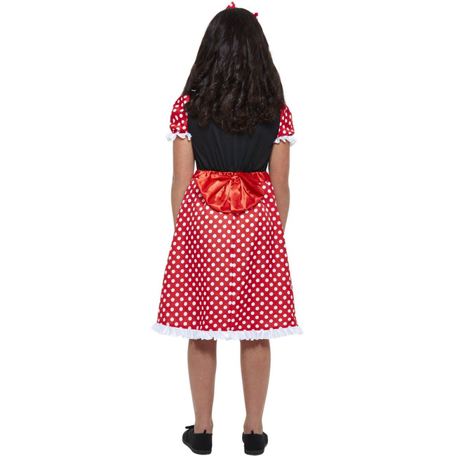White-Red-Black - Side - Smiffys Girls Cute Mouse Costume Set