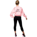 Pink - Side - Grease Womens-Ladies Pink Ladies Logo Jacket