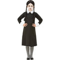 Black - Back - Smiffys Girls Gothic School Costume Dress Set