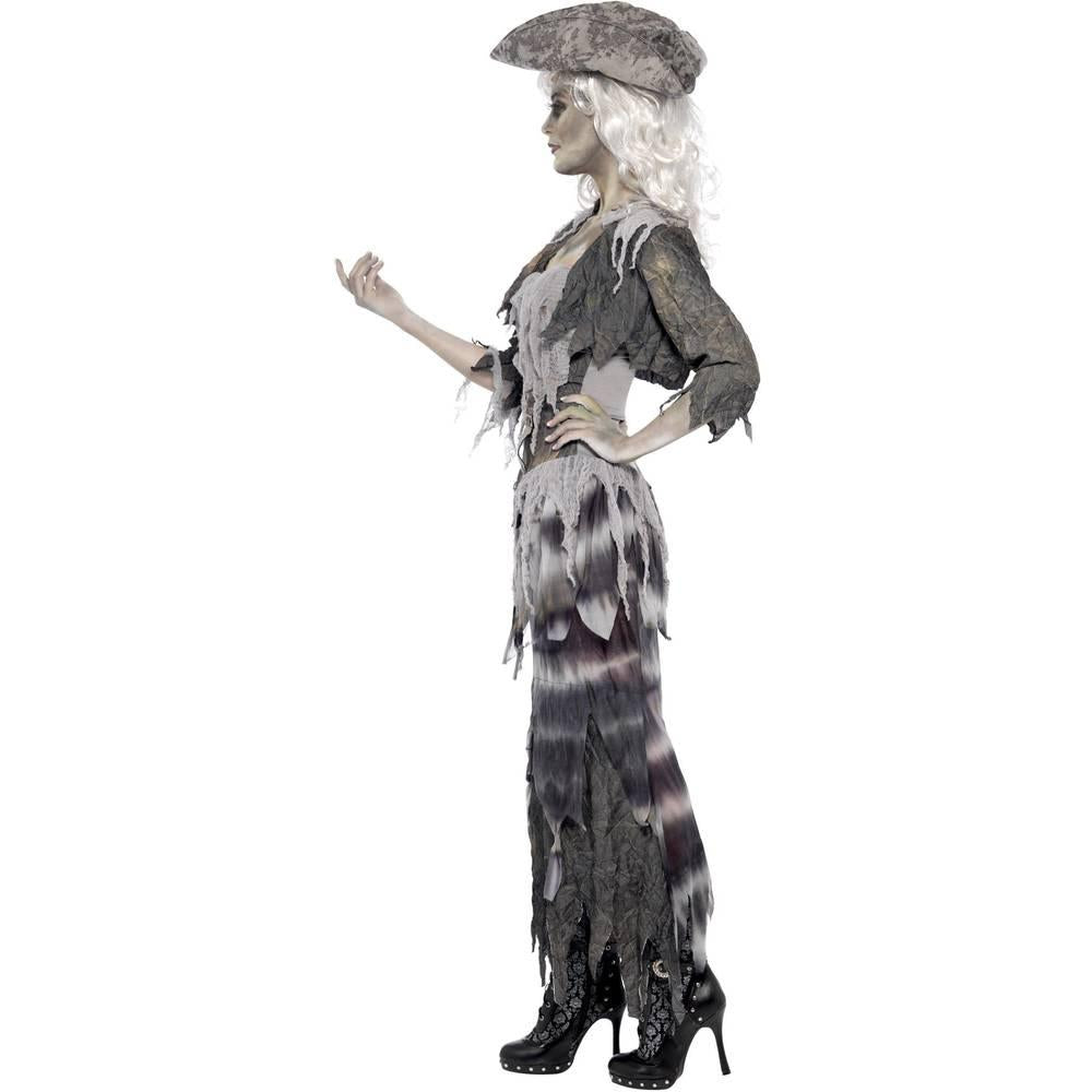 Grey - Lifestyle - Smiffys Womens-Ladies Ghost Ship Ghoulina Costume