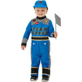 Blue - Back - Smiffys Baby Boys Team Speed Racing Driver Costume Set
