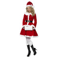 Red-White - Front - Smiffys Womens-Ladies Miss Santa Costume Set