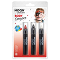 Red-Black-White - Front - Moon Creations Logo Body Crayons