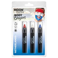 Red-White-Dark Blue - Front - Moon Creations Logo Body Crayons