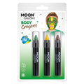 Green-Yellow-Brown - Back - Moon Creations Logo Body Crayons