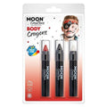 Red-Black-White - Back - Moon Creations Logo Body Crayons