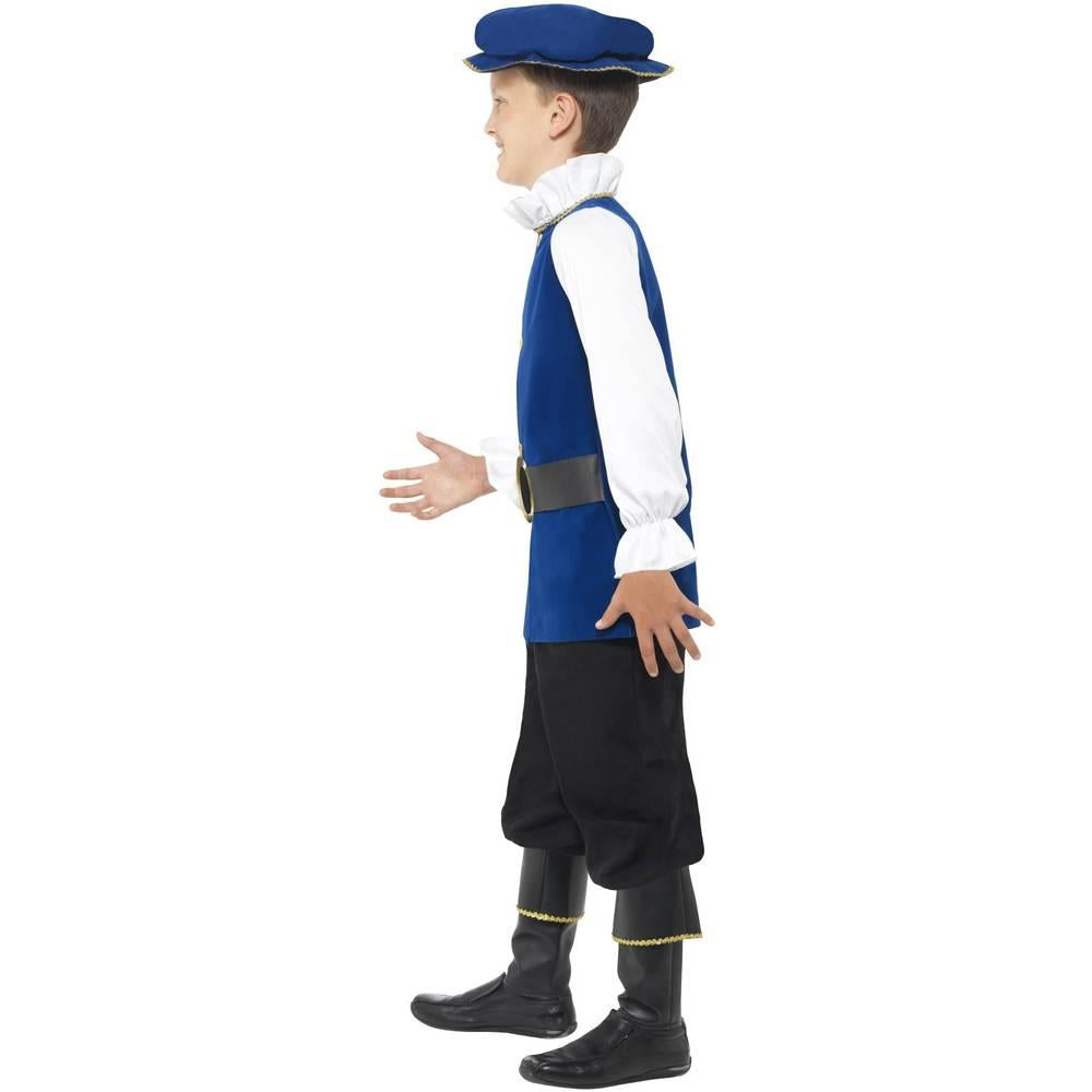 Royal Blue-Black-White - Lifestyle - Smiffys Boys Tudor Costume Set
