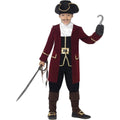 Black - Back - Smiffys Boys Deluxe Pirate Captain Costume Set