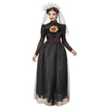 Black - Front - Smiffys Womens-Ladies Deluxe Bride Sacred Heart Day Of The Dead Costume
