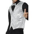 Silver - Lifestyle - Smiffys Unisex Adult Sequin Costume Vest