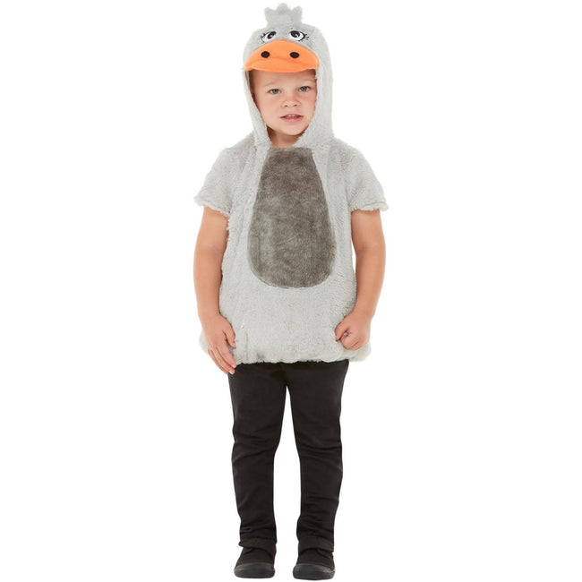 Grey - Back - Smiffys Childrens-Kids Ugly Duckling Costume