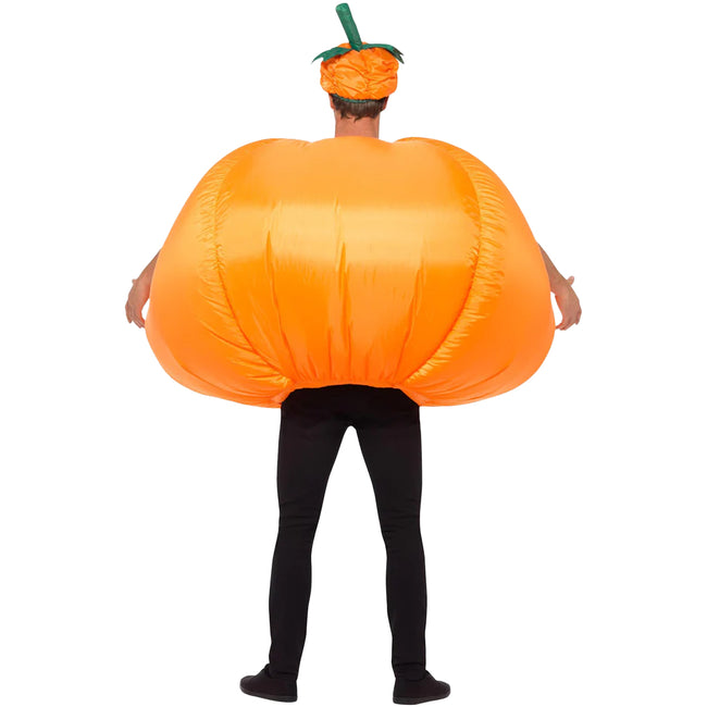 Orange - Back - Smiffys Unisex Adult Pumpkin Inflatable Costume Set