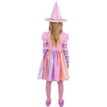 Multicoloured - Back - Smiffys Girls Pastel Rainbow Halloween Witch Costume