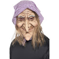 Beige-Black - Front - Smiffys Unisex Adult Old Witch Overhead Mask