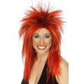 Red - Front - Smiffys Unisex Adult Rock Diva Wig
