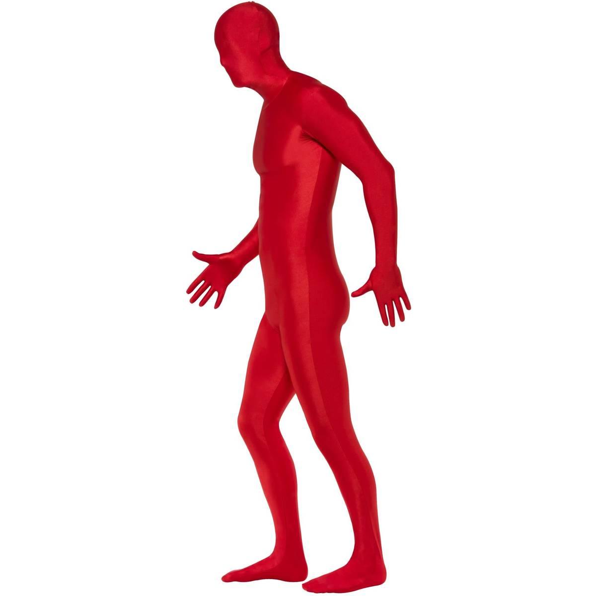 Red - Side - Smiffys Mens Skin Suit Costume