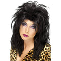 Black - Back - Smiffys Womens-Ladies 80s Popstar Wig